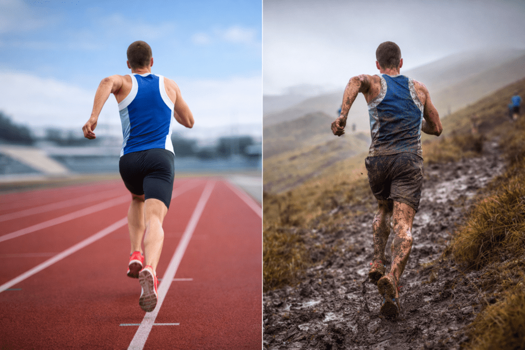 Training on a Perfect Track for a Rough Road Race